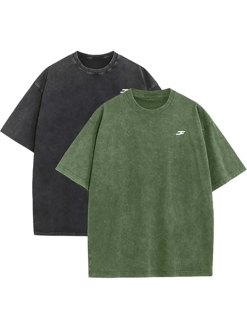Classic vintage solid oversized t-shirt cotton