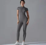 Women's Long Sleeve Zipped-Front Bodysuit, unitard romper